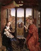 WEYDEN, Rogier van der St Luke Drawing a Portrait of the Madonna oil painting picture wholesale